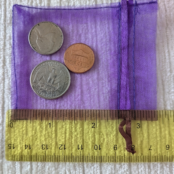 20 Count Bundle Of Purple(10-2.75"x3.5") and Silver(10-3"x4") Organza Gift Bags - Picture 5 of 8